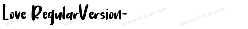 Love RegularVersion字体转换